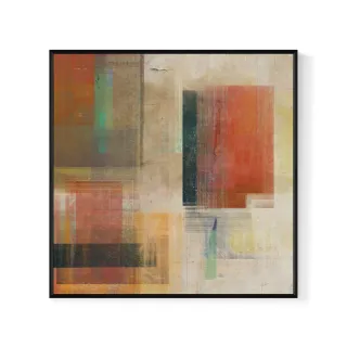 【菠蘿選畫所】歲月的雕琢-40x40cm(大地色抽象掛畫/秋天感掛畫/臥室掛畫/邊櫃擺設/北歐掛畫)