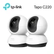 (兩入組)【TP-Link】Tapo C220 2.5K QHD 400萬畫素AI智慧偵測無線旋轉網路攝影機/監視器 IP CAM(最高512G)