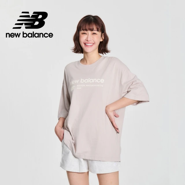 NEW BALANCE NB 寬鬆圓領短袖上衣_女性_藕杏色_WT33534MNK(美版 版型偏大)