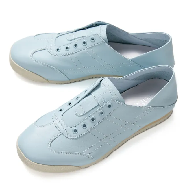 【GREEN PINE】全真皮後踩懶人輕量休閒鞋藍色(10084581)
