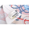 【Hermes 愛馬仕】Cliquetis 釦環及繩索圖案絲質方巾(白色/粉紅色/藍色)