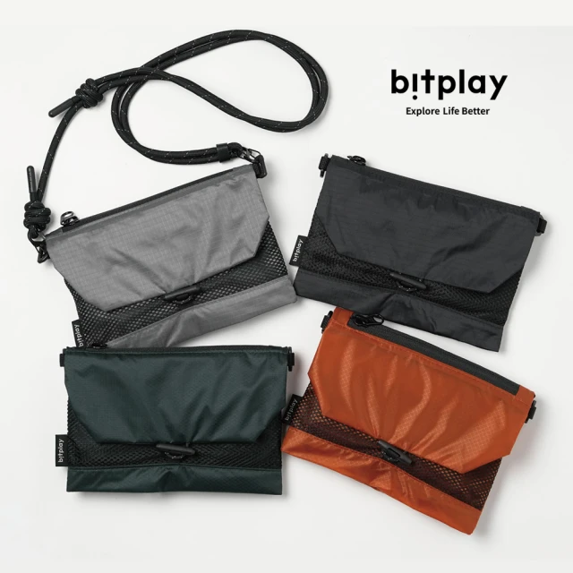 bitplay Foldable 2-Way Bag 超輕量翻轉口袋包-暗夜黑(購物袋/手機包/多功能/側背包)