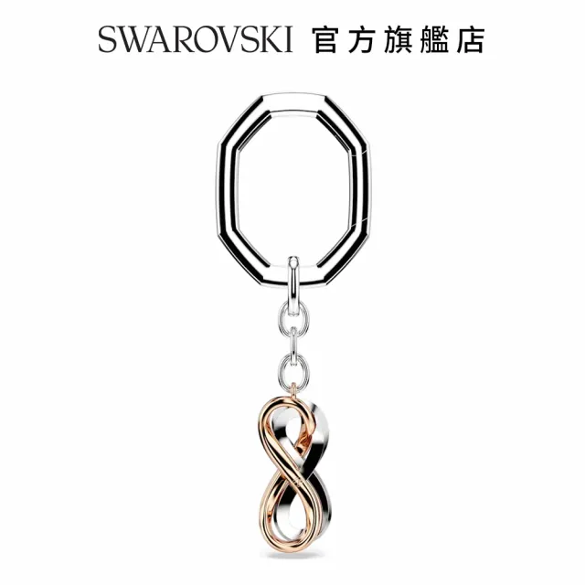 【SWAROVSKI 官方直營】鑰匙扣 Infinity 白色 多種金屬潤飾