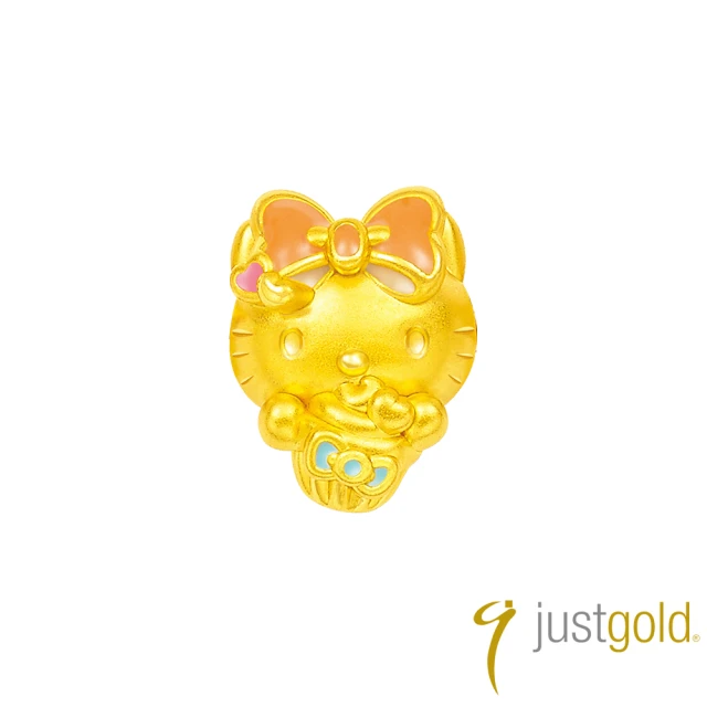 【Just Gold 鎮金店】Hello Kitty 50週年 黃金串珠(蛋糕)