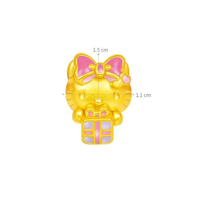 【Just Gold 鎮金店】Hello Kitty 50週年 黃金串珠(禮物)