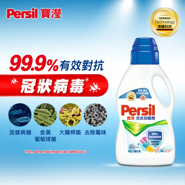 【Persil】深層酵解洗衣精+洗衣抑菌劑(抑菌防蹣/室內晾衣/植純粹 三款任選)