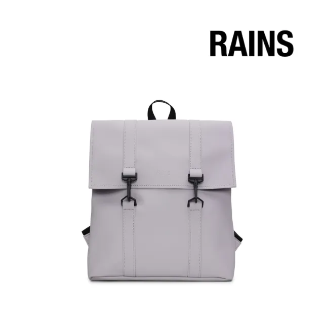 【RAINS官方直營】MSN Bag Mini 經典防水小型雙扣環後背包(Flint 灰藕紫)