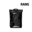 【RAINS官方直營】Rolltop Rucksack W3 經典防水捲蓋後背包(人氣配色 夜幕亮黑)