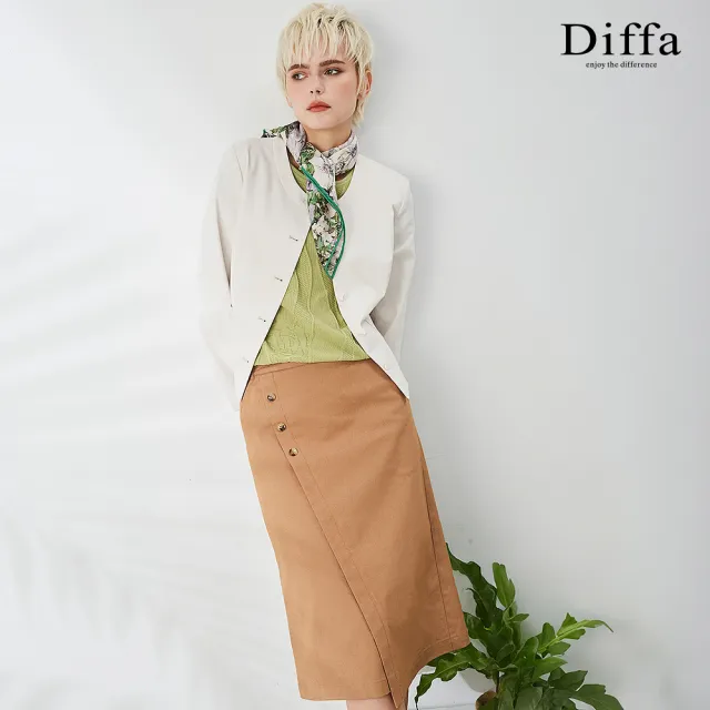 【Diffa】美型剪裁設計長裙-女