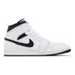 【NIKE 耐吉】休閒鞋 Air Jordan 1 Mid 男鞋 白 黑 反轉熊貓 皮革 中筒 AJ1 一代(DQ8426-132)