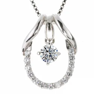 【DOLLY】0.30克拉 輕珠寶完美車工純銀鑽石項鍊(013)