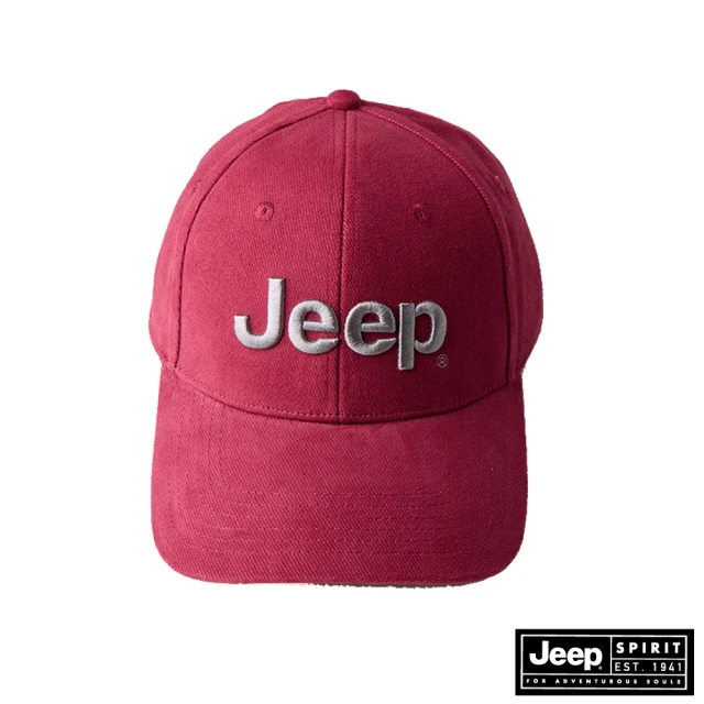JEEP 經典品牌LOGO刺繡棒球帽(紅色)