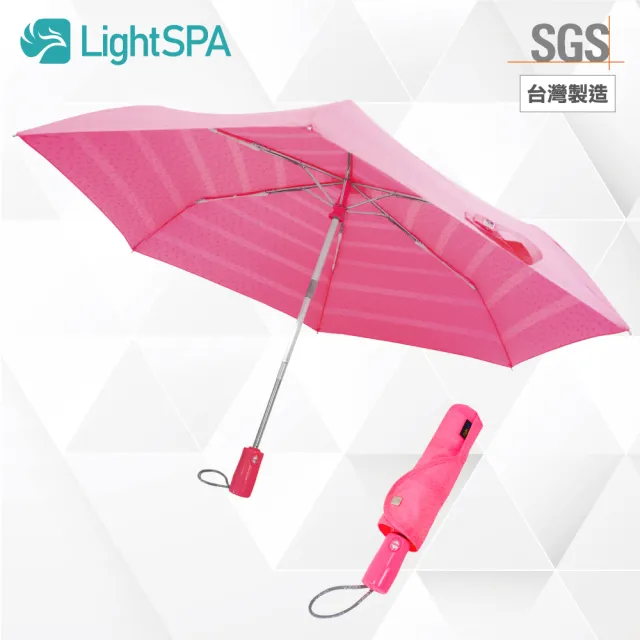 【極淨源】Light SPA美肌光波全效能輕便防曬組/連帽外套.晴雨二用傘(UPF50+阻隔紫外線高達99%)