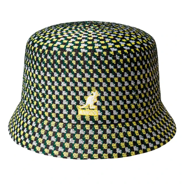 KANGOL GEO 幾何格盆帽(奶黃色)