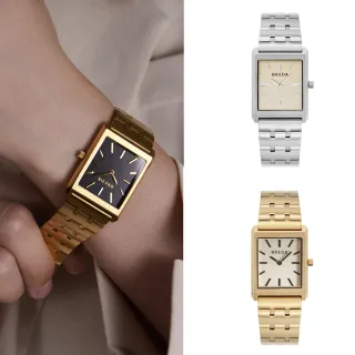 【BREDA】VIRGIL系列 方形設計錶殼 不鏽鋼錶帶 女錶 手錶 母親節(共三款)