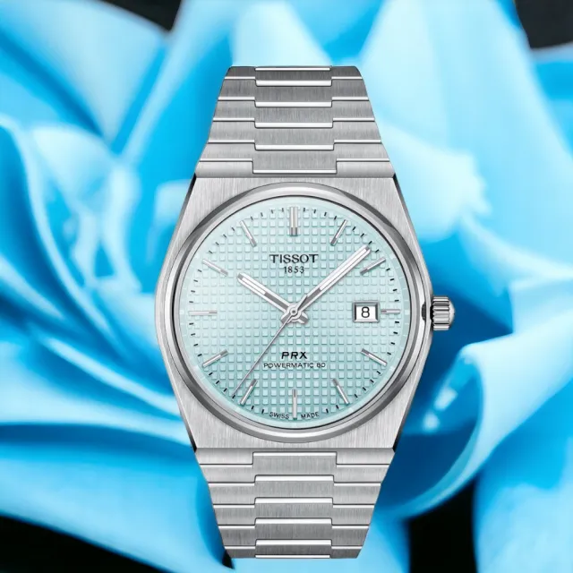 【TISSOT 天梭 官方授權】PRX POWERMATIC 80 機械錶 手錶 母親節 禮物(T1374071104100)