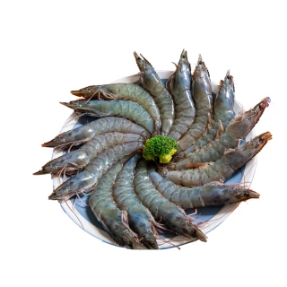 【鮮綠生活】無毒野放活凍特大白蝦(500g±10%/盒 約12±2尾/盒 共3盒)