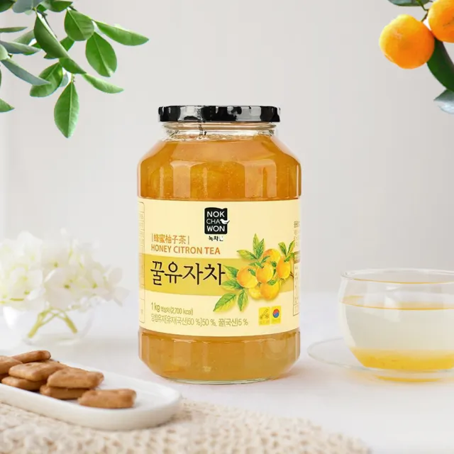 【NOKCHAWON 綠茶園】韓國蜂蜜柚子茶x3罐(1kg/罐)