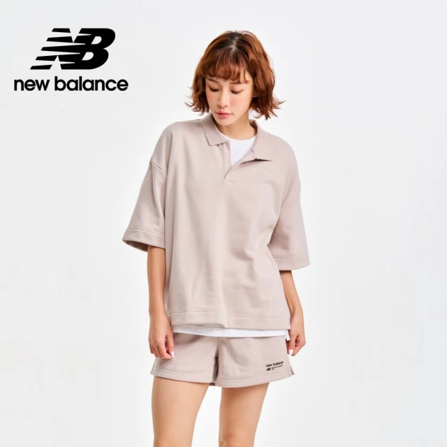 NEW BALANCE NB 短袖POLO衫上衣_女性_藕杏色_WT33535MNK(美版 版型偏大)