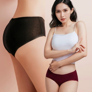 【NEONER】三件組-莫代爾纖維親膚生理褲(生理褲、莫代爾、中腰內褲、女用內褲、顏色隨機)