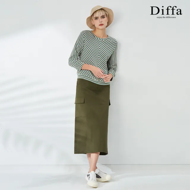 【Diffa】時尚美型工裝長裙-女