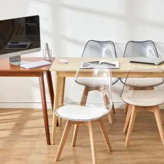 【樂嫚妮】透明鬱金香椅 椅子 造型椅 復刻簡約餐椅
