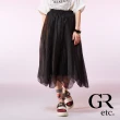 【GLORY21】網路獨賣款-etc.法式浪漫雙層波浪紗裙(黑色)