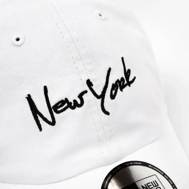 【NEW ERA】棒球帽 Classic Essential New York 白黑 可調帽圍 刺繡 老帽 帽子(NE70782546)