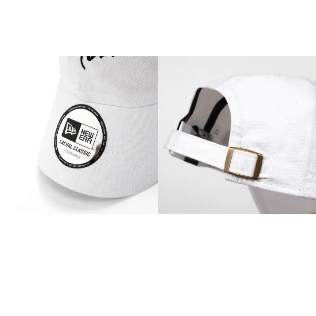 【NEW ERA】棒球帽 Classic Essential New York 白黑 可調帽圍 刺繡 老帽 帽子(NE70782546)