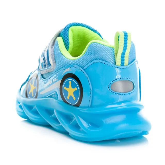 【POLI 波力】童鞋 波力 電燈運動鞋/4D鞋墊 輕量 透氣 排汗 藍(POKX34166)