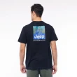 【JEEP】男裝 簡約山林圖騰短袖T恤(黑色)