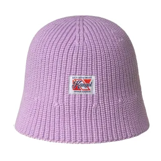 【KANGOL】KNIT 工裝標針織盆帽(薰衣草紫)