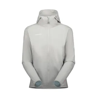 【Mammut 長毛象】GRANITE SO Hooded Jacket AF Women 防潑水軟殼連帽外套 鉑金灰 女款 #1011-00332