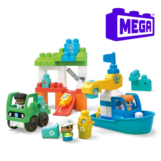 Mega Bloks 美高積木 海洋環境維護積木組(盒損品/大積木/學習積木/創意DIY拚搭/男孩玩具/女孩玩具)