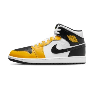 【NIKE 耐吉】Air Jordan 1 Mid Yellow Ochre 男鞋 黑黃色 喬丹 AJ1 休閒鞋 DQ8426-701