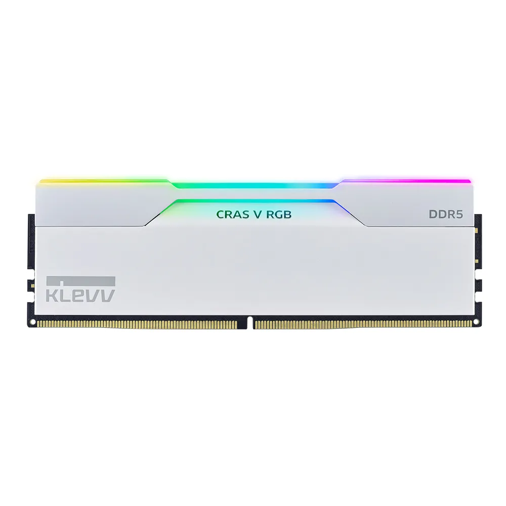 【KLEVV 科賦】CRAS V DDR5/6400MHz 32GBx2 PC用 白(KD5BGUA80-64A320J)