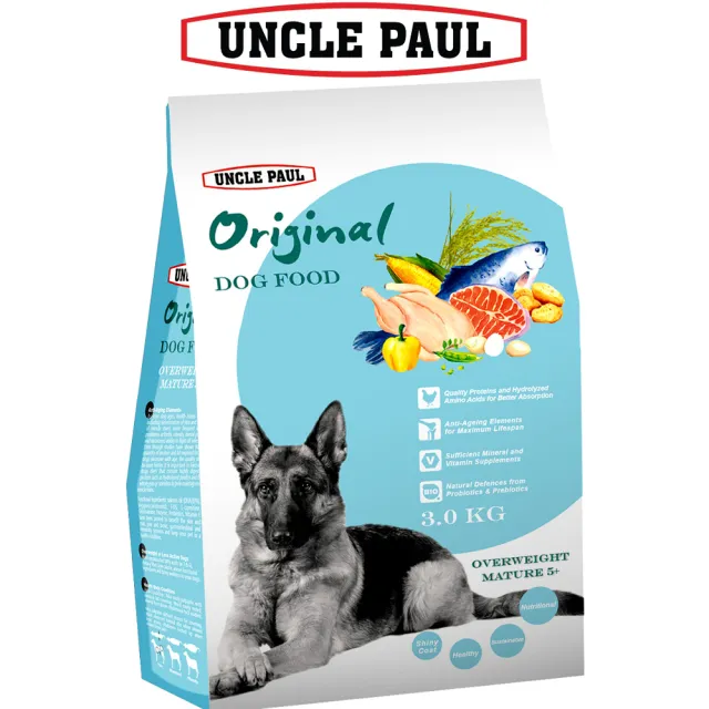 【UNCLE PAUL】保羅叔叔田園生機狗食 3kg 熟齡犬(老犬 熟齡犬 狗飼料 寵物飼料)