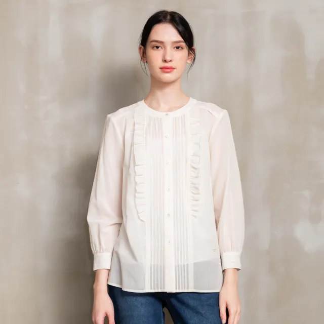 【perng yuh 芃諭名品】清新淨雅 條紋 兩件式 柔棉上衣(2024 SS Collection|3A春夏系列)