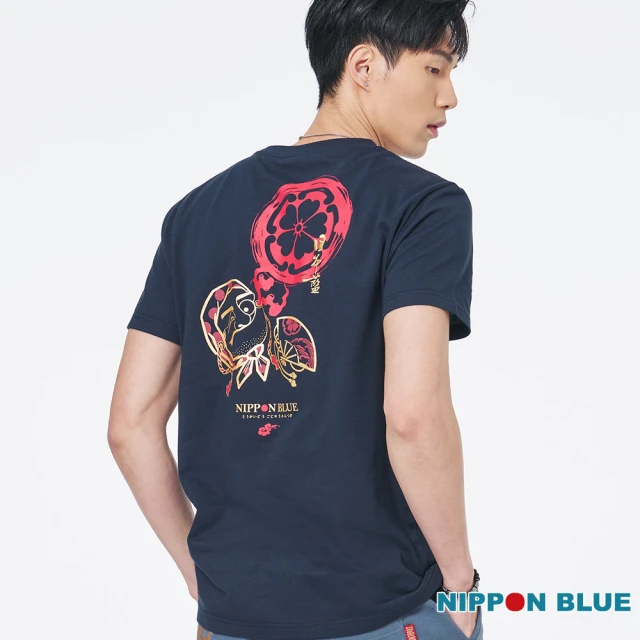 BLUE WAY 男裝 火男家徽 短袖 上衣-日本藍折扣推薦