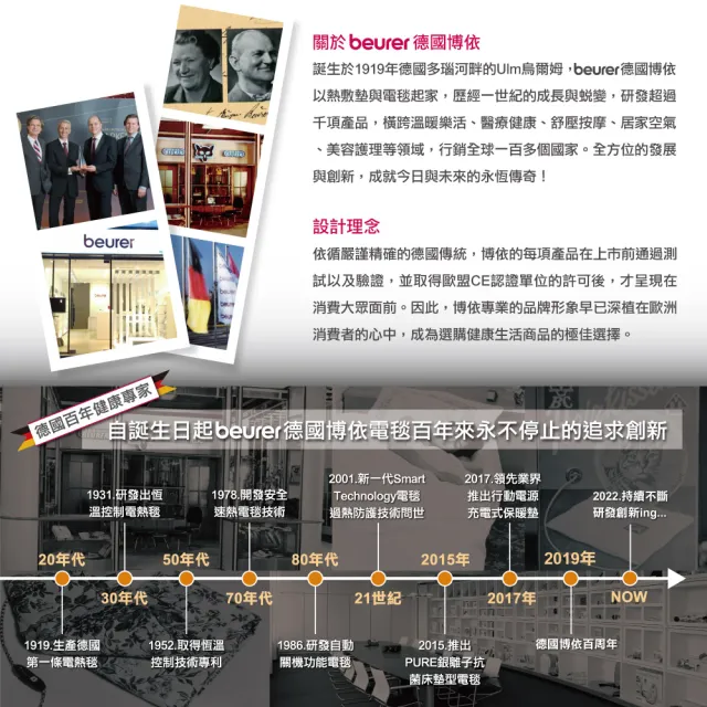 【beurer 德國博依】床墊型電毯《單人長效型》 TS 19(電熱安全防護系統BSS 三年保固)