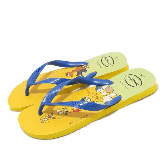 havaianas 哈瓦仕 拖鞋 Simpsons Flip Flops 男鞋 黃 藍 辛普森家庭 夾腳拖 人字拖鞋(41378892197U)