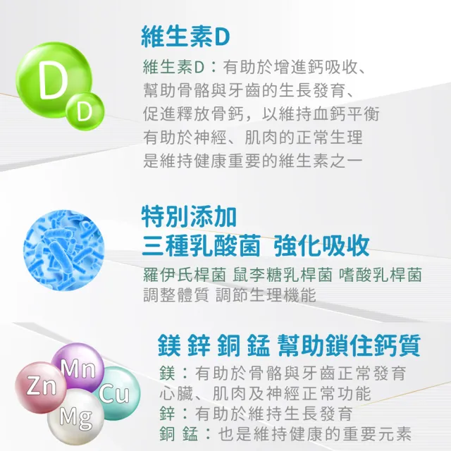 【YM BIOMED 陽明生醫】一家人鈣肽高益生菌1盒(30包/盒 維生素D 乳酸菌 檸檬酸鈣 關鍵保養)