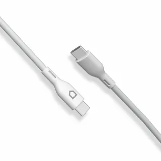 【RHINOSHIELD 犀牛盾】USB-C to USB-C 白色傳輸/充電線 1公尺(Android/iPad適用Type C)
