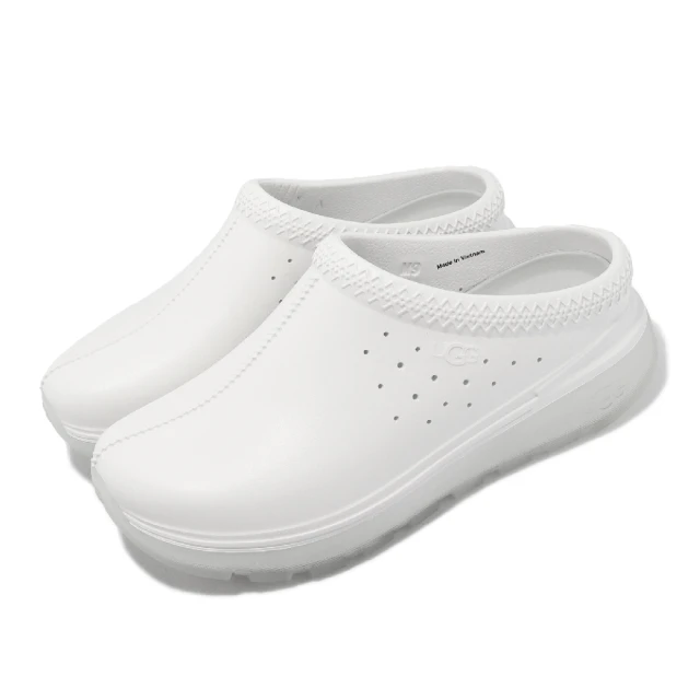 UGG 休閒鞋 M Tasman Sport 男鞋 女鞋 白 全白 厚底 懶人鞋 穆勒鞋 果凍底(1138590WHT)