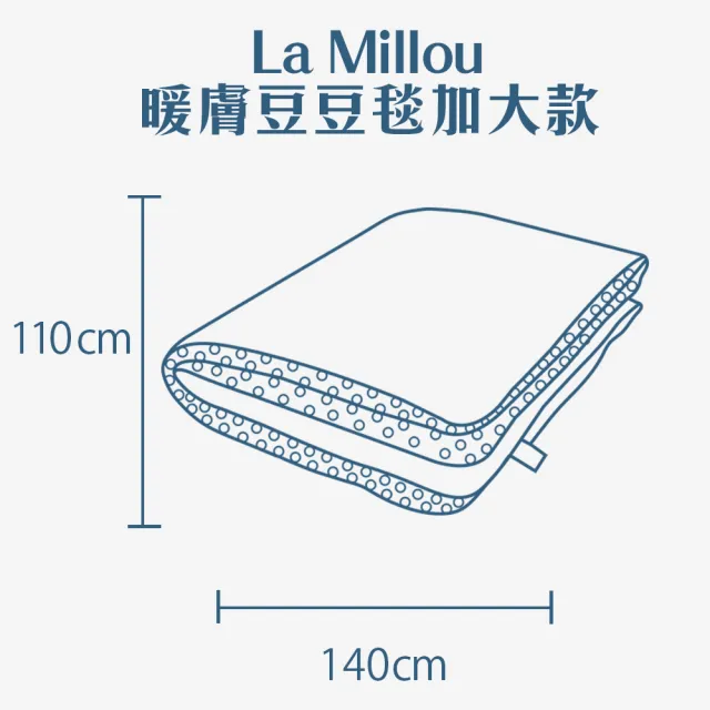 【La Millou】暖膚豆豆毯-加大款(星空胖柯基-藍底-清恬芒果黃-四季毯寶寶毯嬰兒毯)