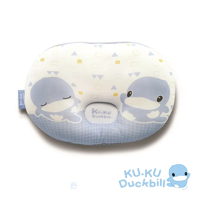 【KU.KU. 酷咕鴨】3D雙面透氣護頭枕(藍/粉)