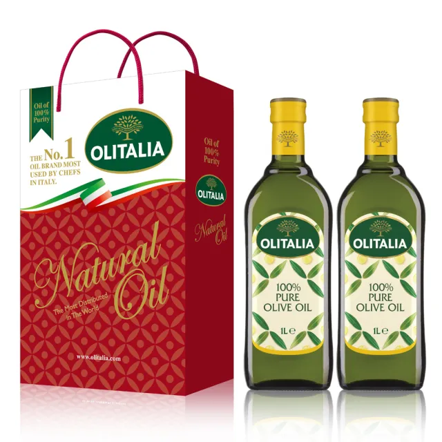 【Olitalia 奧利塔】純橄欖油1000mlx2瓶+喬凡尼玄米油1000mlx2瓶(+喬凡尼葵花油1000mlx1瓶)