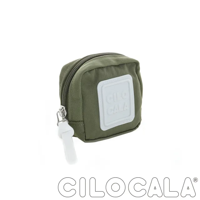 【CILOCALA】亮彩尼龍防潑水可扣式零錢包(橄欖綠)