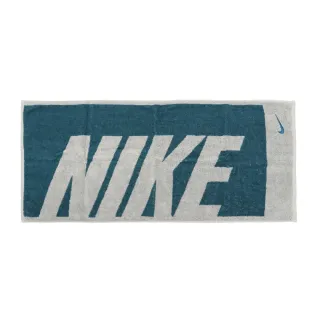 【NIKE 耐吉】毛巾 Jacquard Towel 藍 灰 運動毛巾 純棉 大Logo(N100153930-2MD)