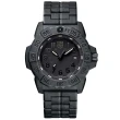 【LUMINOX 雷明時】NAVY SEAL 3500海豹2代碳纖維鏈帶腕錶(消光黑x黑時標)
